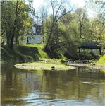 Sázava v Čerčanech poblíž nádraží