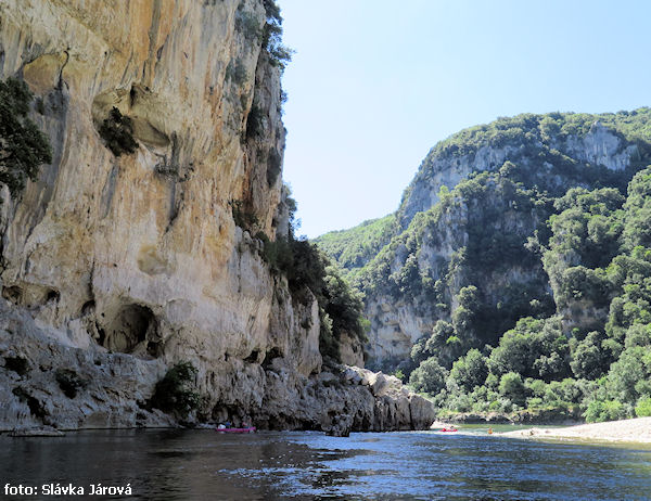 Soutěska Ardeche Soutěska Ardeche