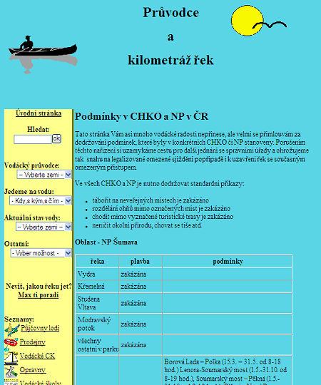 raft.cz v roce 2001 raft.cz v roce 2001