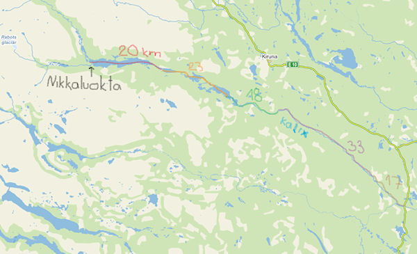 Švédsko - mapa cesty Švédsko - mapa cesty