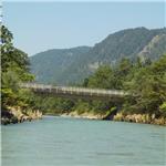 Silniční most přes Ache 08/2025, 23 m3/s Hutte